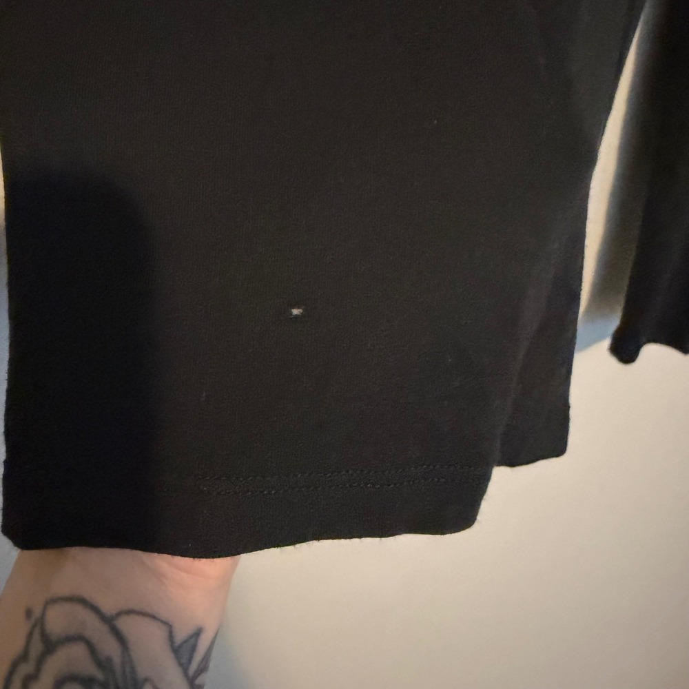 Cuyana Turtleneck long sleeve shirt XS cotton black minimalist classic preppy - Picture 4 of 5